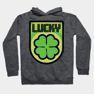 lucky irish St Patricks day celebration shamrock badge Hoodie